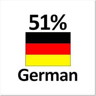 Funny 51% German Germany Flag Gift Idea Posters and Art